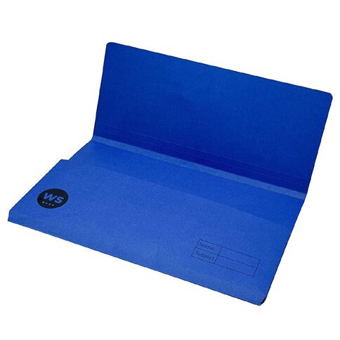WS Manilla Document Wallet Navy Foolscap