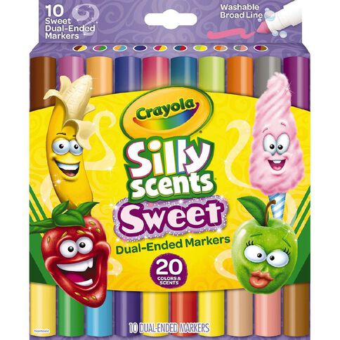 Crayola Silly Scents Sweet Dual Ended Markers Multi-Coloured 10 Pack