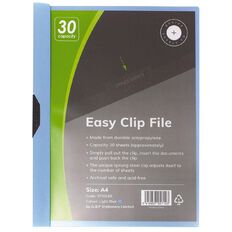 Office Supply Co Easy Clip File 30 Capacity Light Blue A4