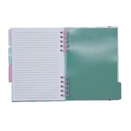 Uniti Clubhouse Hardcover Notebook With Tabs Striped Pink Light