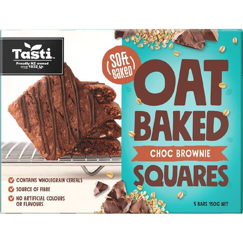 Tasti Oat Baked Squares Choc Brownie 5 Pack