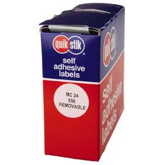 Quik Stik Labels Dots Mc24 550 Pack