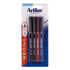 Artline 200 Pen 0.4mm 4 Pack Multi-Coloured
