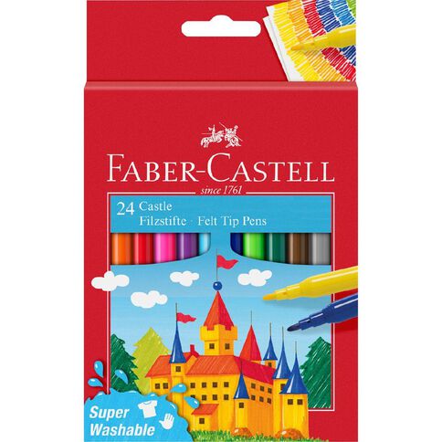 Faber-Castell Fibre tip Pen Castle Box of 24
