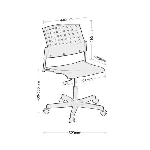 Eden 550 Chair Swivel with Gaslift Black
