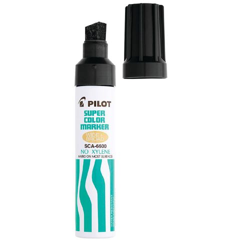 Pilot SCA-660 Jumbo Chisel Tip Super Color Marker Black Black