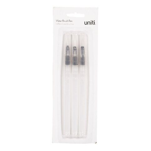 Uniti Water Pen Brush Clear 3 Pack
