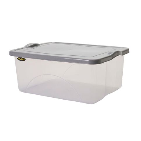 Taurus Clear View Storage Organiser with Lid Assorted 20L