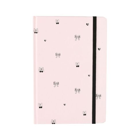 Uniti Stationery Urban Noir Bow & Cherry Hard Cover Notebook