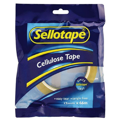 Sellotape Cellulose Tape 12mm x 66m Clear