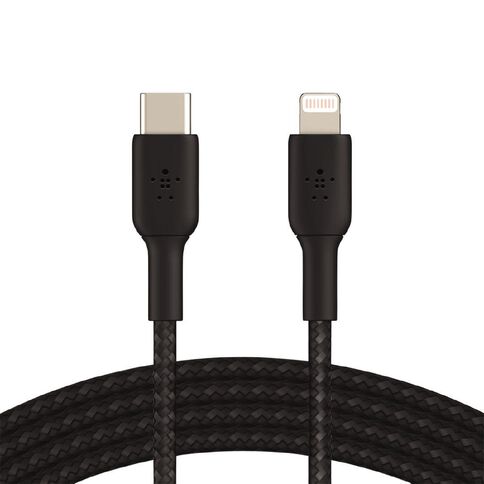 Belkin BoostCharge USB-C to Lightning Braided Cable 1M Black