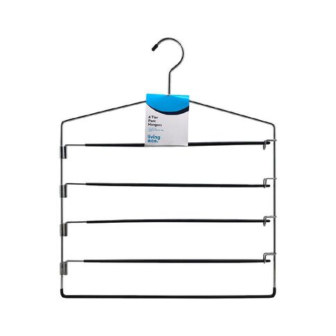 Living & Co Pant Hanger Silver 4 Tier
