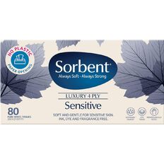 Sorbent Facial Tissues 4ply Sensitive 80s
