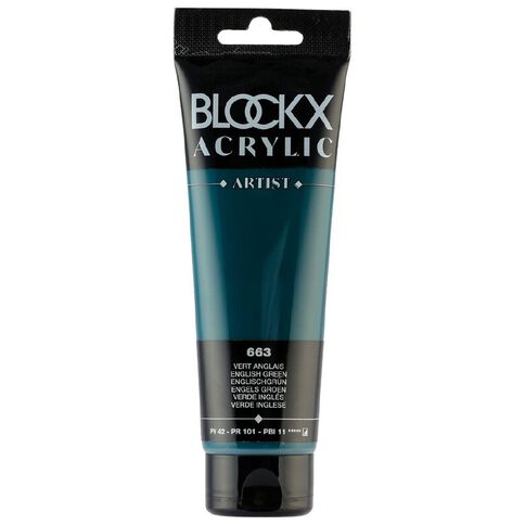 BLOCKX Acrylic Tube 120ml English Green Green