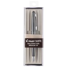Pilot MR1 Ballpoint Pen Grey Barrel Blue Ink Medium 1.0mm With Case