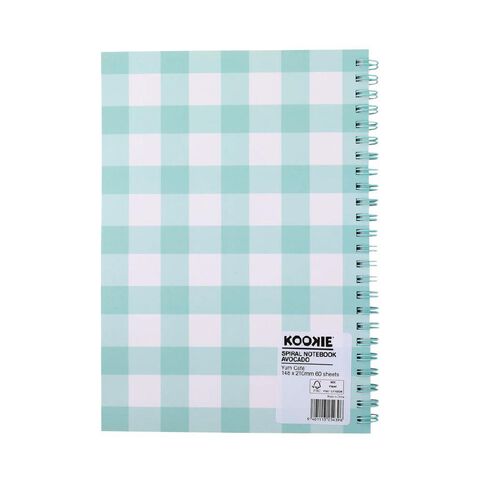 Kookie Yum Cafe Spiral Notebook Avocado