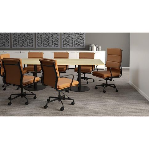 Knights Vogue Leather Midback Chair Tan