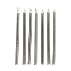 Artwrap Tall Candles 16 Pack Silver 12cm