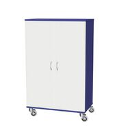 Zealand Cupboard Mobile Locking Blue/White 800mm x 450mm x 1200mm