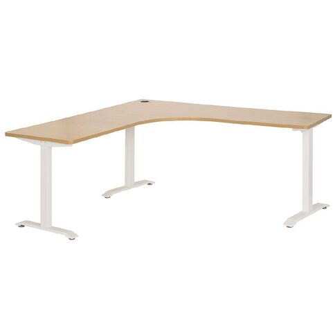 Jasper J Emerge Metal Leg Workstation 1800 x 750 Beech/White