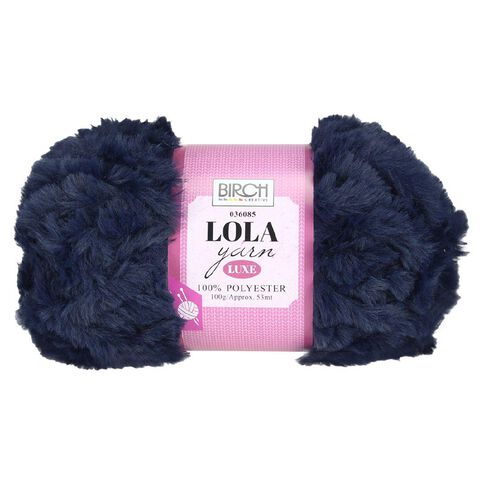 Birch Lola Yarn 100% Polyester 100g Midnight