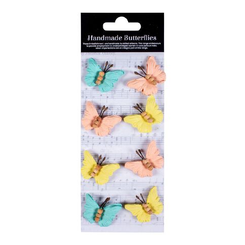 Handmade Flowers Pretty Wings Coral Sea 8pc Little Birdie
