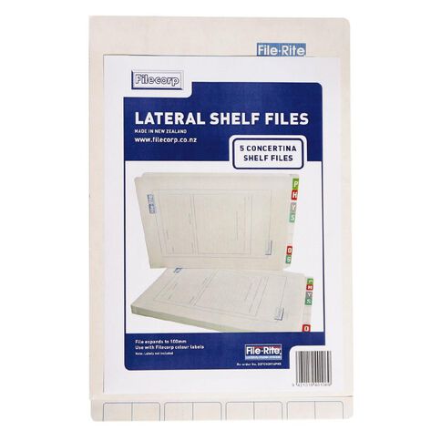 Filecorp 2016 Concertina Shelf File 5 Pack White
