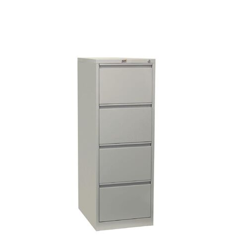 Workspace Filing Cabinet 4 Drawer Silver Grey