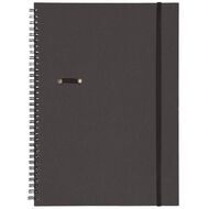 GBP Stationery Notebook Card Elastic Black/Tan 80 Leaf A4