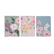 Uniti Notebook Floral Purple Mid 3 Pack
