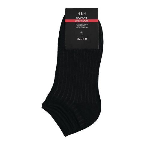 H&H Women's Jacquard Liner Socks 5 Pack
