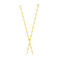 Uniti Bamboo Knitting Needles 8.0mm 35cm Brown Mid 2 Pack