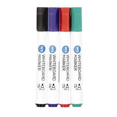 WS Whiteboard Markers Chisel 4 Pack Assorted