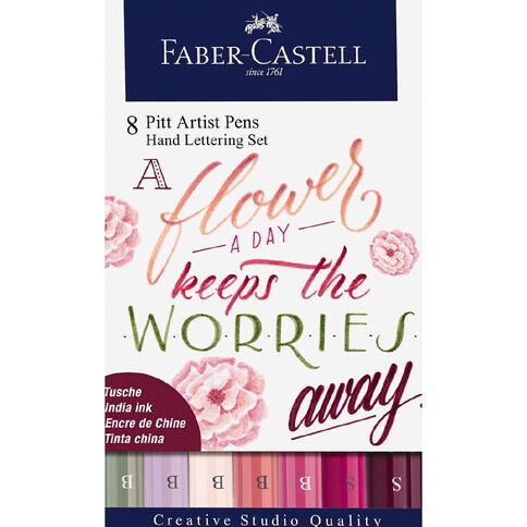 Faber-Castell Pitt Artist Pen Hand Lettering Set of 8