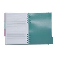 Uniti Clubhouse Hardcover Notebook With Tabs Cherry Green Light