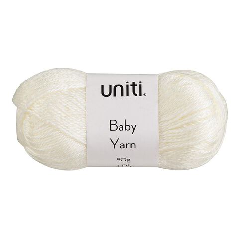 Uniti 4-ply Baby Acrylic Yarn Cream 50g