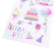 Uniti Dimensional Stickers Birthday