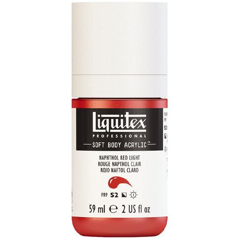 Liquitex Soft Body S2 Acrylic Paint Naphthol Light Red