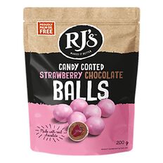 RJ's Candy Coated Strawberry Chocolate Balls 200g