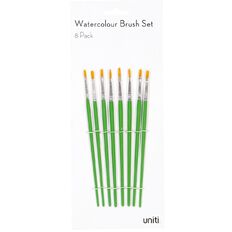 Uniti Watercolour Brush Set 8 Pack