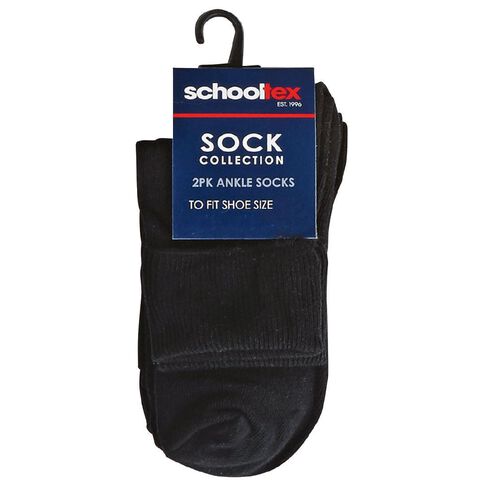 Schooltex Plain Ankle Socks 2 Pack