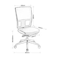 Eden Media Ergo Mesh Highback Chair Black