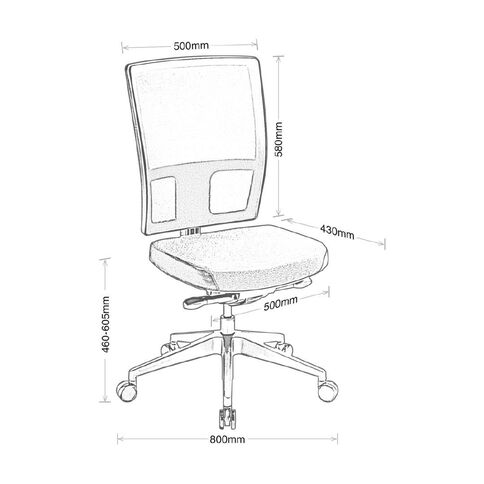 Eden Media Ergo Mesh Highback Chair Black