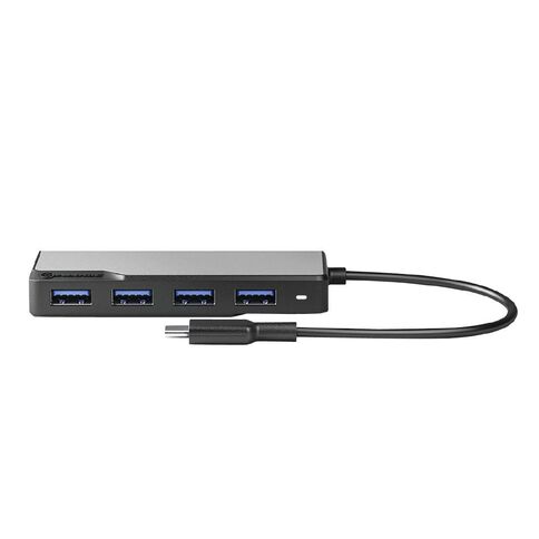 Alogic USB-C Fusion Swift 4-in-1 Hub 4x USB-A Silver Grey