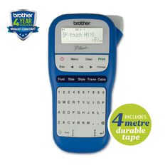Brother PTH110BW P-Touch Label Maker Blue/White