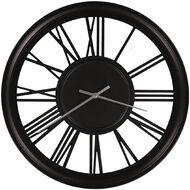 Living & Co Metal Station Wall Clock 44cm x 44cm Black