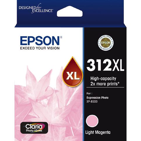 Epson Ink 312XL Light Magenta Ink Claria Photo HD (830 Pages)