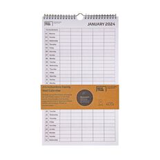 Desk Tribe Bamboo Family Wall Calendar 2024