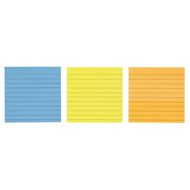 WS Sticky Notes Lined 101mm x 101mm 70 Sheets 3 Pack Multi-Coloured