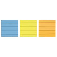 WS Sticky Notes Lined 101mm x 101mm 70 Sheets 3 Pack